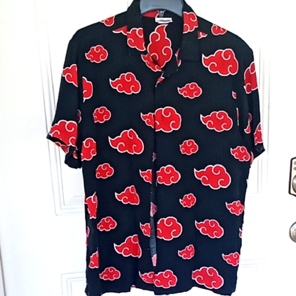 Anime Naruto Akatsuki Cloud Men's Shirt. Like New